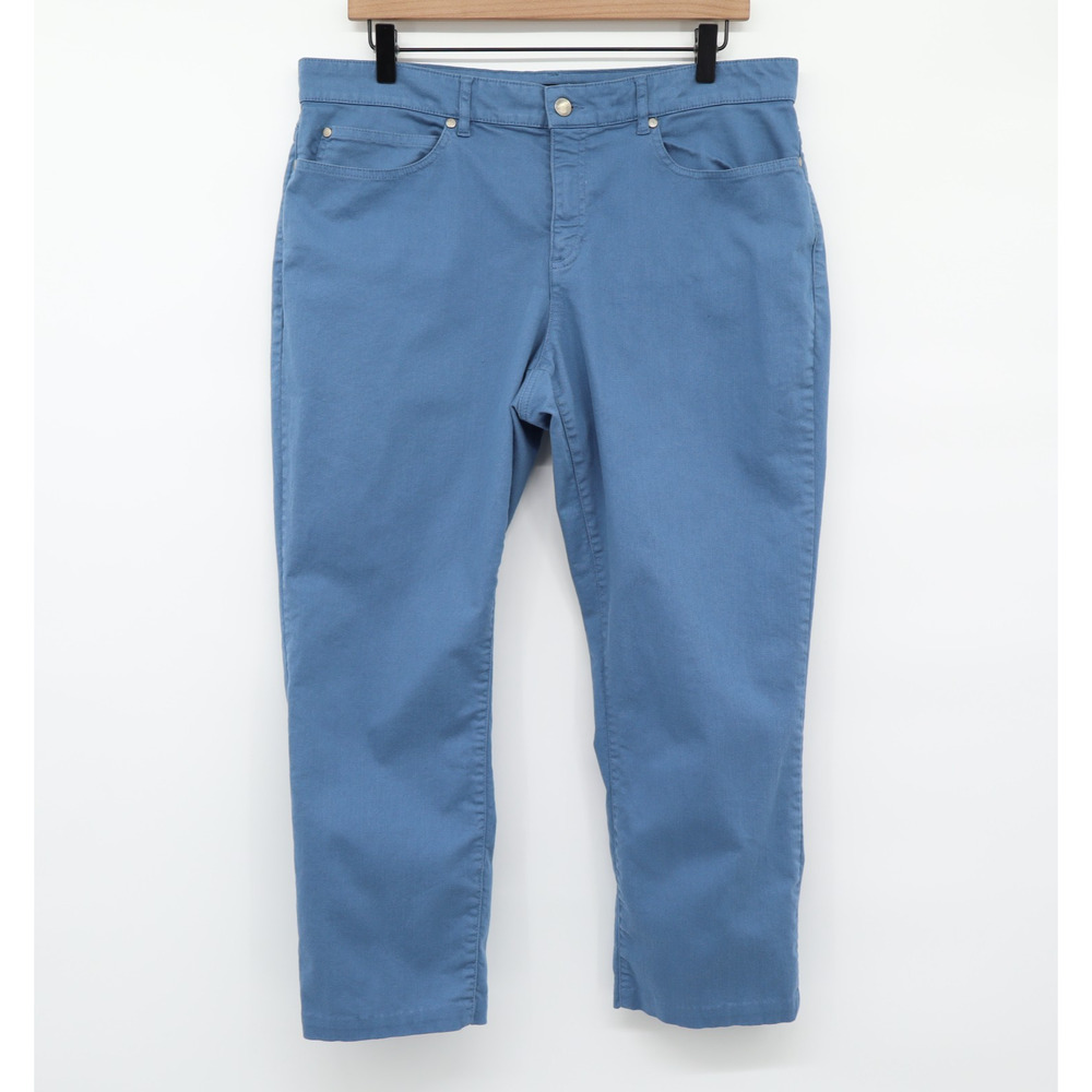 Eileen Fisher Women's Organic Cotton Twill Straight Leg Lightweight Denim Sz 14